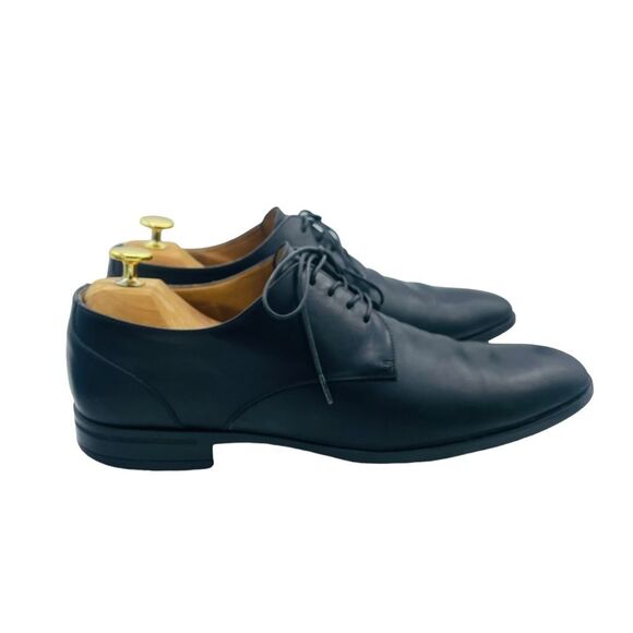 HUGO BOSS Men\'s Black Leather Lace Up Oxford Dress Shoes US 8 main image 6